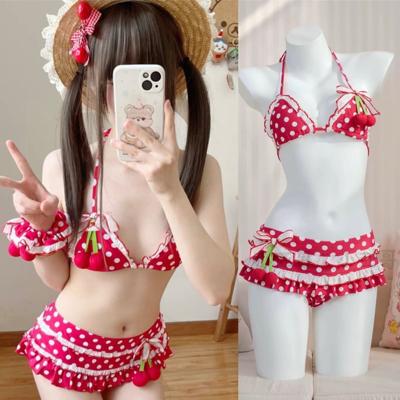 Malymoon メイド服 さくらんぼ ホイップチェリー水着 Amazon.co.jp