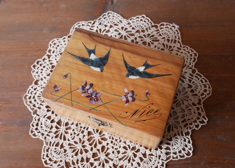 モシュリンヌ ツバメ 木の宝石箱 フランスアンティーク | mamantique