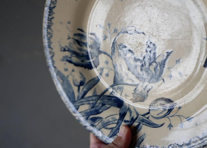 no.2 平皿 チューリップ GIEN ジアン フランスアンティーク