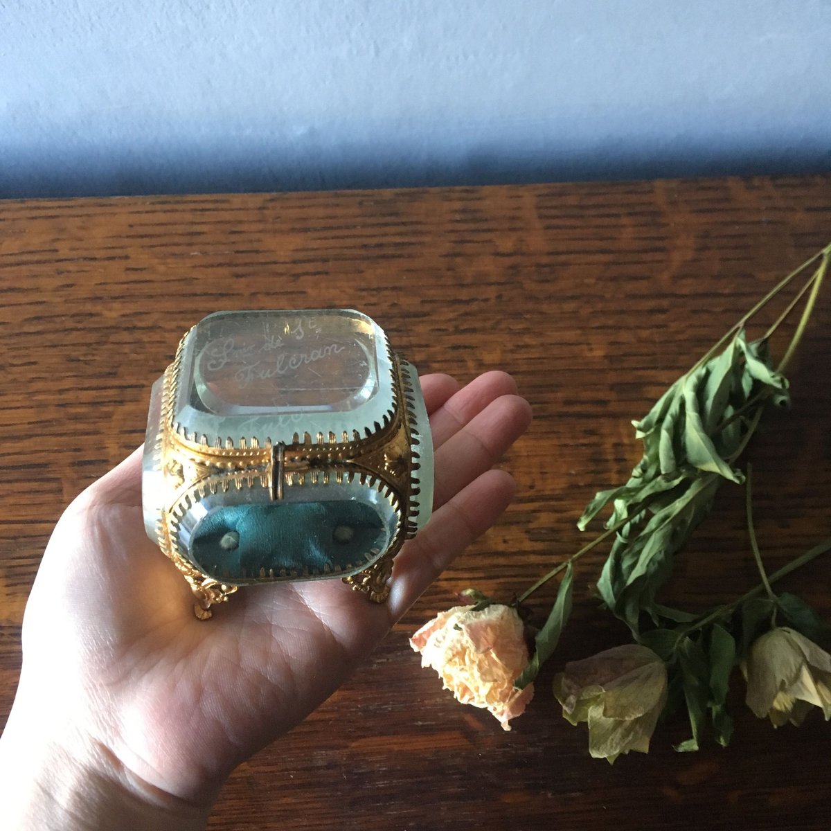 仏アンティーク ガラスのジュエリーボックス | mamantique