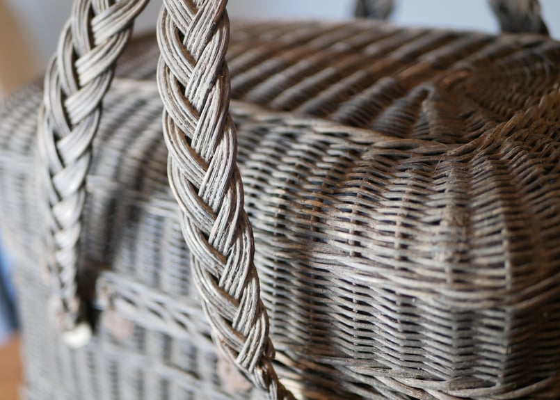 パニエ フランスの古いかご バスケット フランスアンティーク