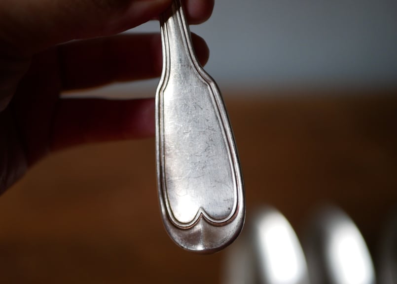 在庫→1 CHRISTOFLE クリストフル シルバースプーン モノグラム