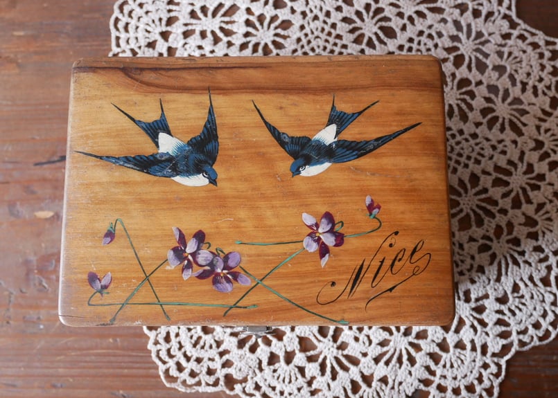 モシュリンヌ ツバメ 木の宝石箱 フランスアンティーク | mamantique