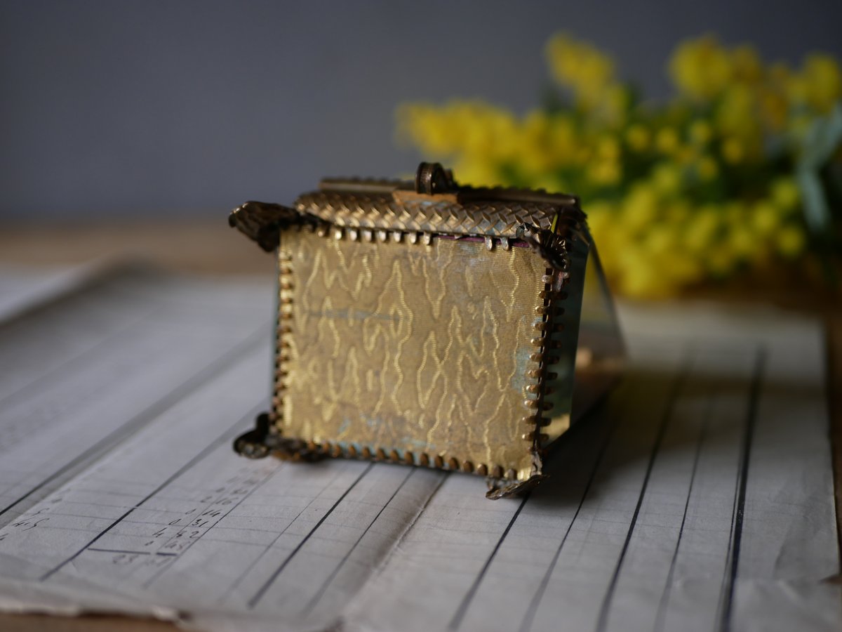 懐中時計 ガラスのジュエリーケース フランスアンティーク