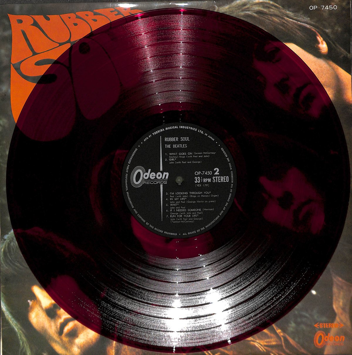 ビートルズ / ラバー・ソウル [※国内盤,品番:OP 7450,赤盤］ (LP