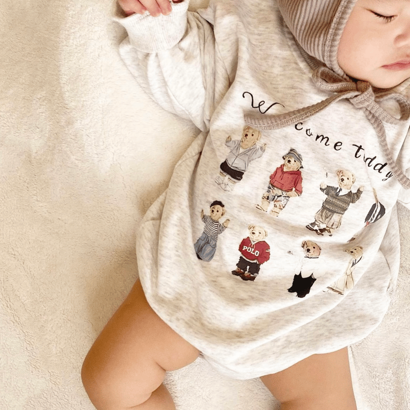 welcome teddyロンパース(2439) | こどもふく🧸mocokids