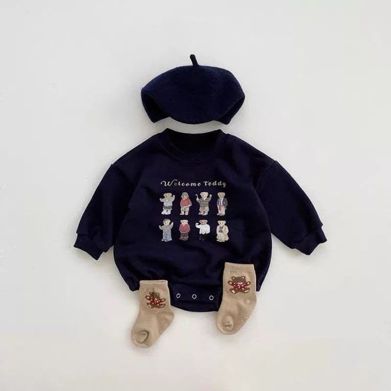 welcome teddyロンパース(2439) | こどもふく🧸mocokids