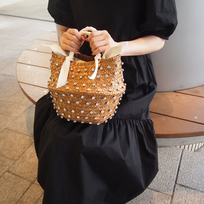 キラキラリボンカゴバッグ【M】 | The Lilac