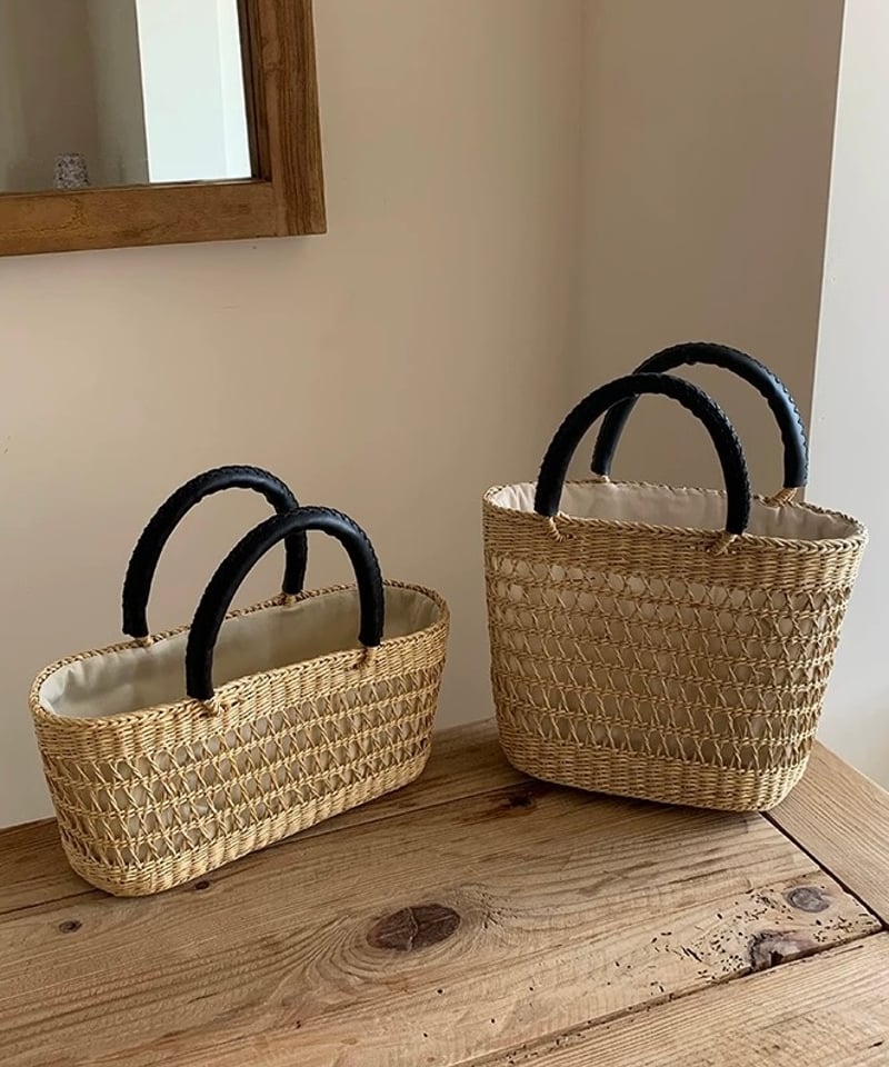 予約販売】レザーハンドルかごバッグ | KISHIKA