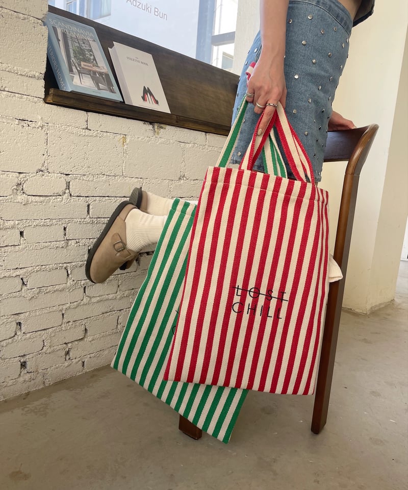 予約販売】Lost Chill-ストライプトートバッグ | KISHIKA