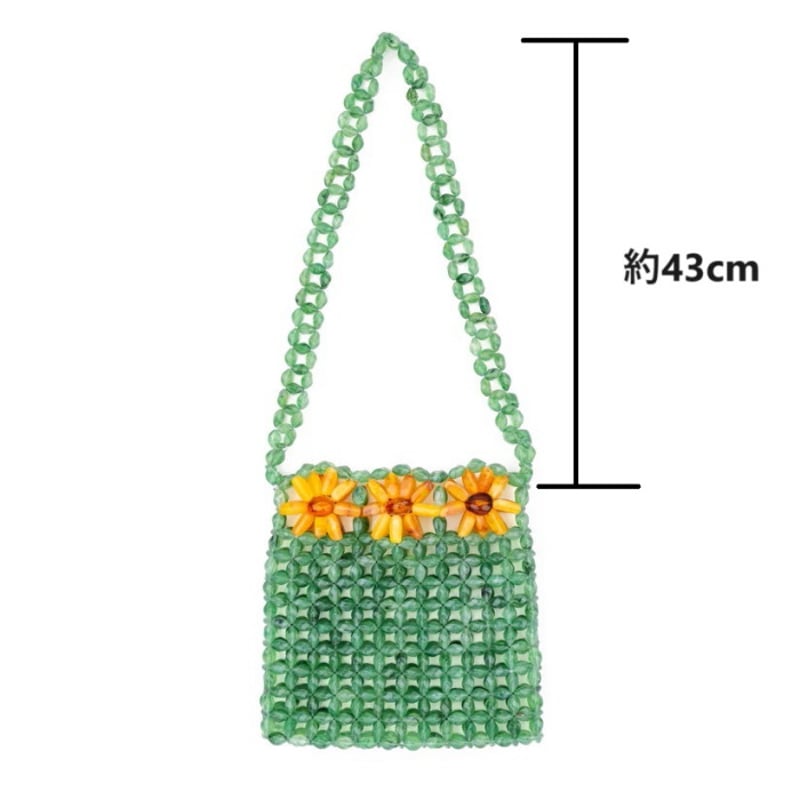 ククシュゼット 正規商品 ビーズ バッグ ショルダー かわいい 花