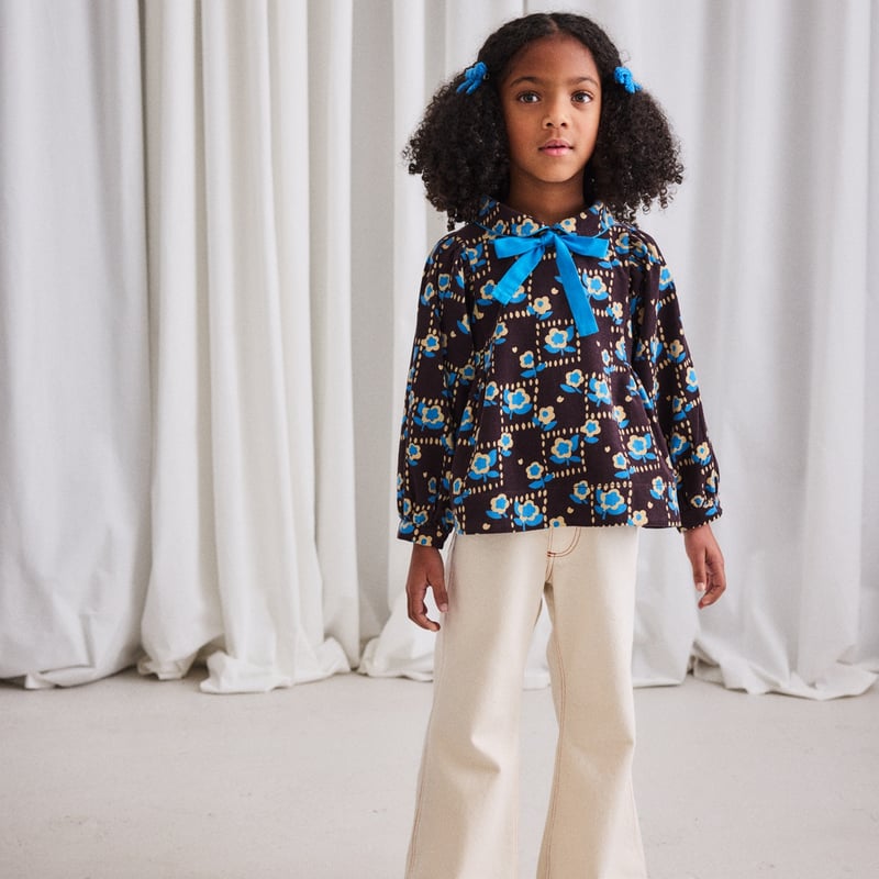 Misha&Puff】Corduroy Zora Blouse (Raisin Window