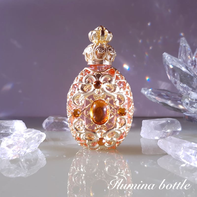 Golden sun 〜黄金の太陽 【ボヘミアンガラス香水瓶・チェコガラス