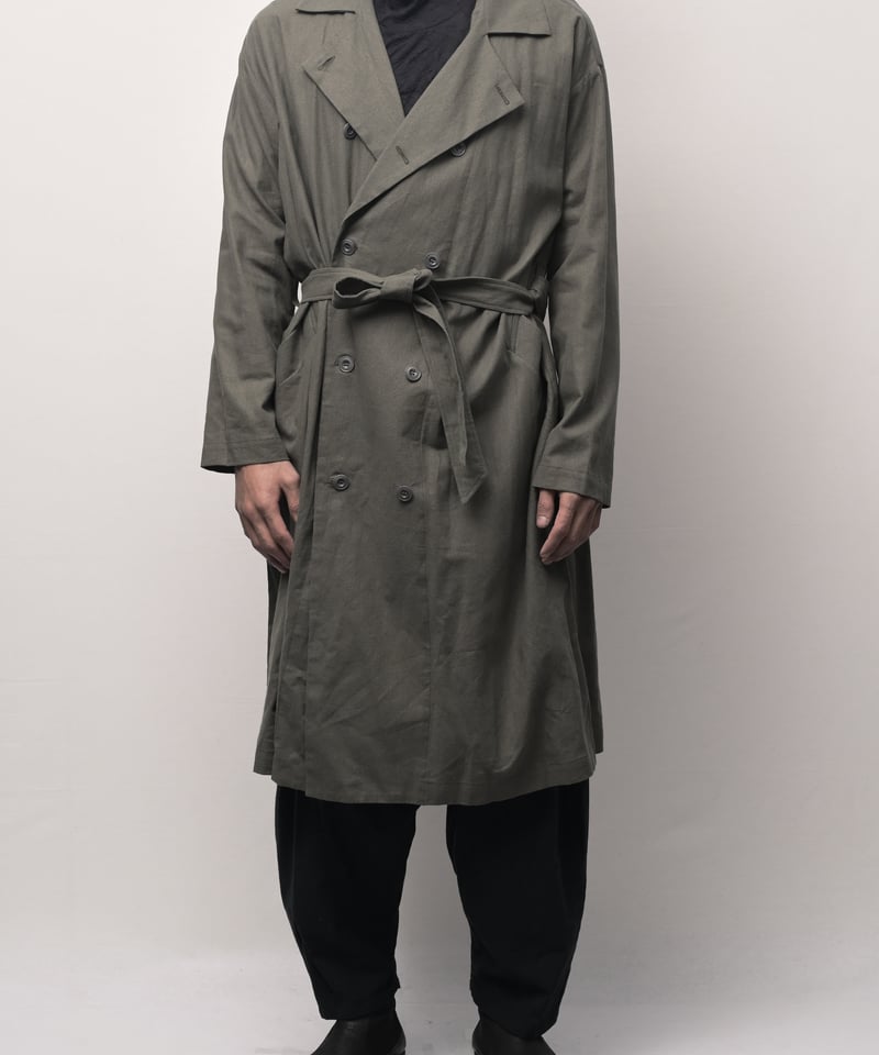 藍媚茶-aikobicha-ワイドロングトレンチコート | I R O F U S I onl