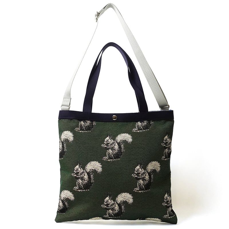 マチなしで軽い！2WAYトートバッグ リス柄 | バッグ工房 サポネッタ