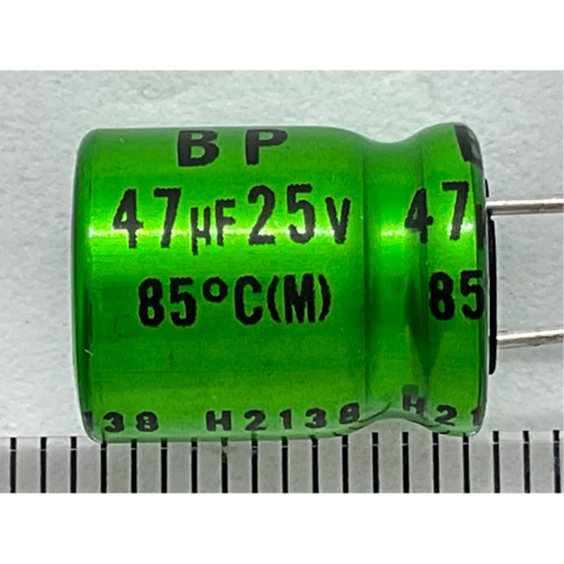 オーディオ用電解コンデンサ 両極性 47μF 25V 85℃ ±20% UES1E470MPM