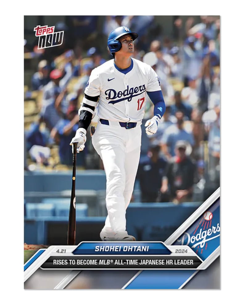 2024 topps now 大谷翔平 日本人トップ通算176ホームラン | sportsca