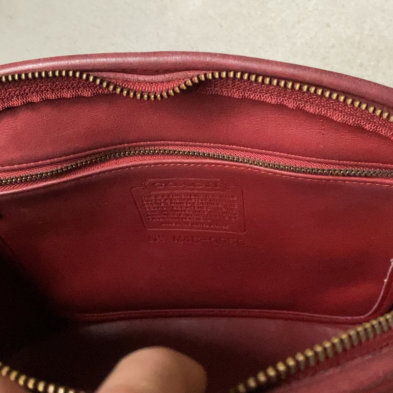 COACH 80s オールドコーチ レザーハンドバッグ 半円型 ファスナー開閉