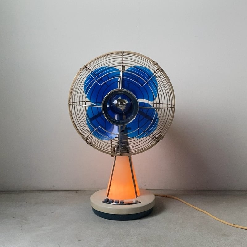 Toshiba 東芝 東京芝浦電気 ヴィンテージ扇風機 ランプ付き 一体型