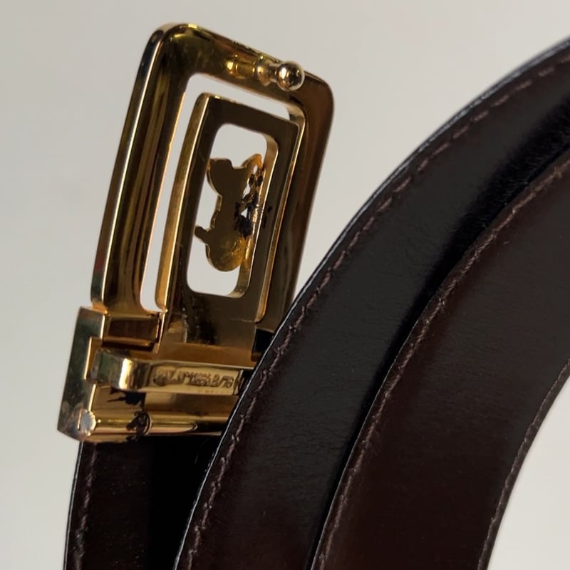 CELINE オールドセリーヌ 馬車金具 バックル レザーベルト