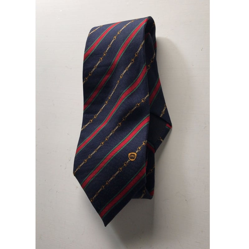 GUCCI オールドグッチ ヴィンテージ ネクタイ レジメンタル ビット柄