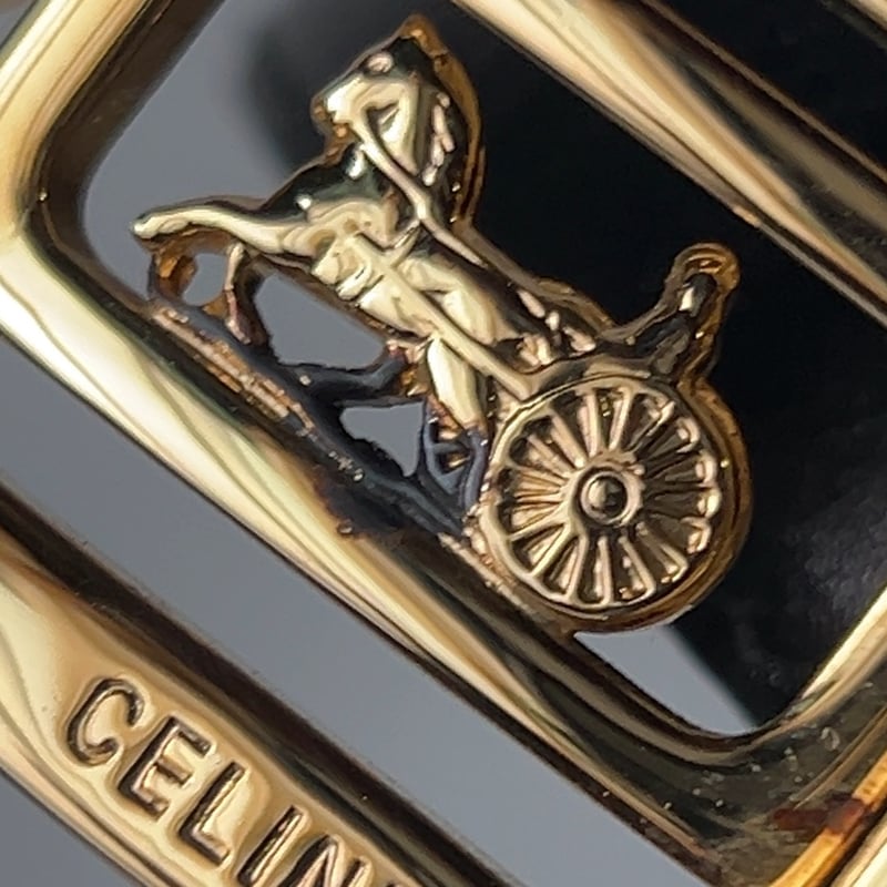 CELINE オールドセリーヌ 馬車金具 バックル レザーベルト