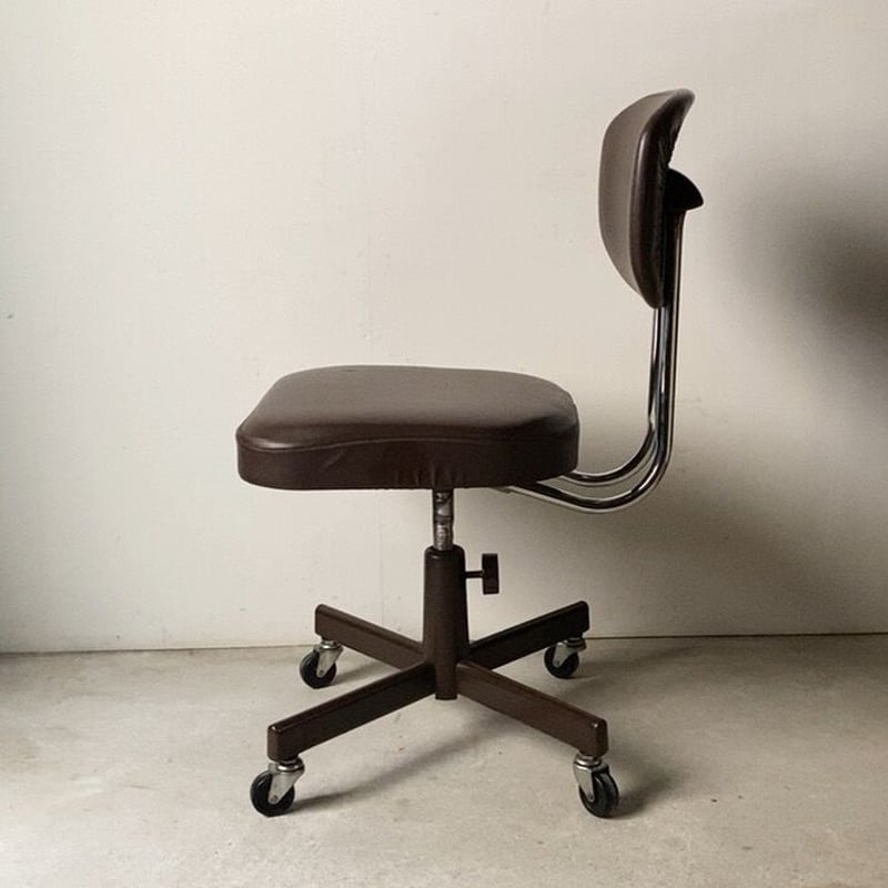 オールド チトセ 焦茶の事務椅子 ヴィンテージオフィスチェア