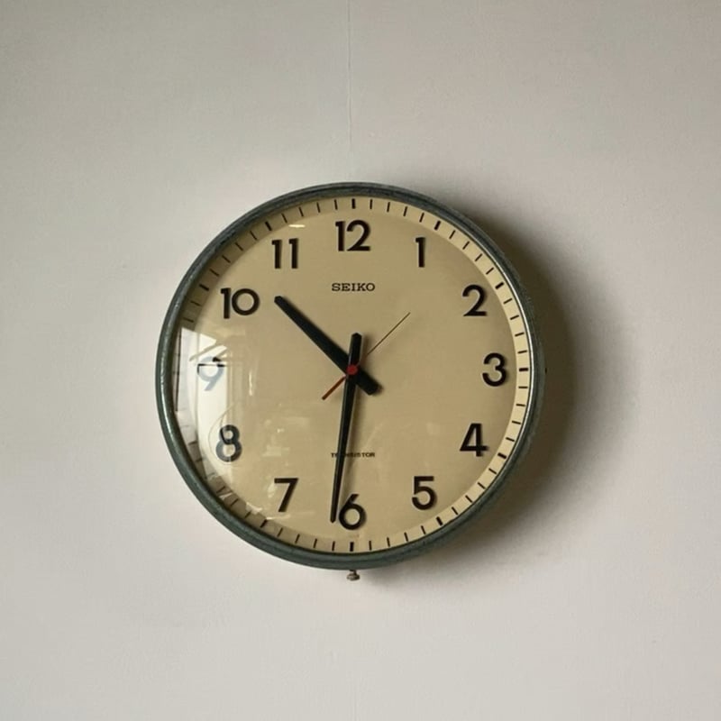 SEIKO セイコー 70s 学校時計 3針 赤針 トランジスター 昭和期 1970