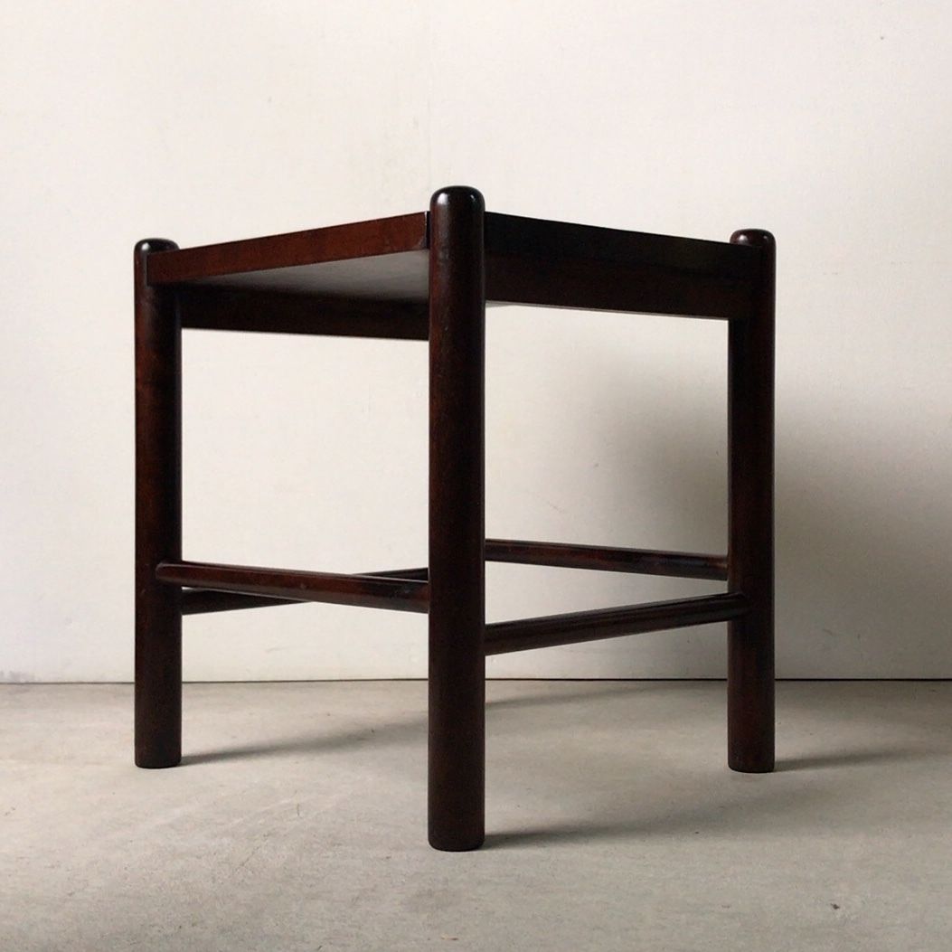 北海道民芸家具 樺無垢材 ＃670 スクエアスツール サイドテーブル