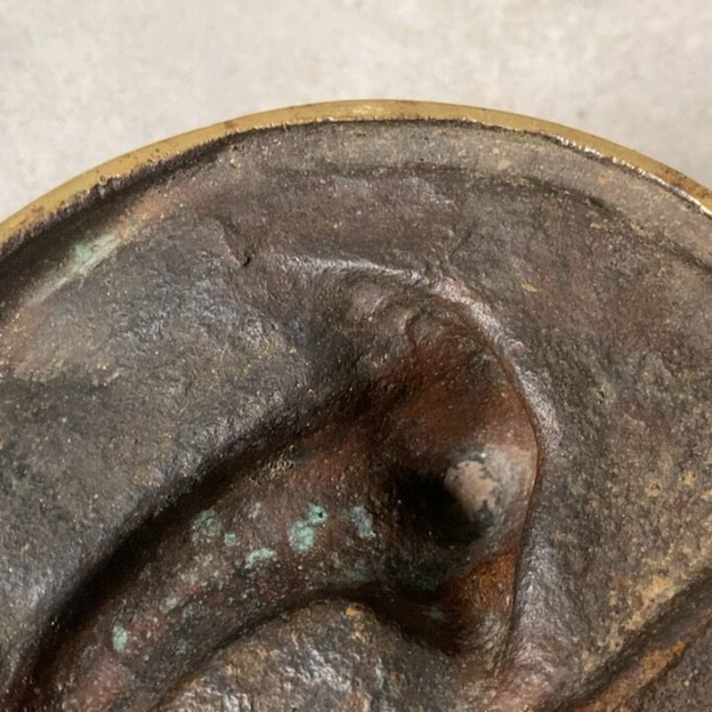 古いブロンズのアザラシモチーフトレイ(トレー) 灰皿 土屋陽三郎