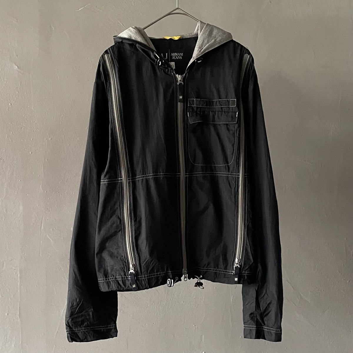 90s~ Armani Jeans design zip nylon foodie | sui