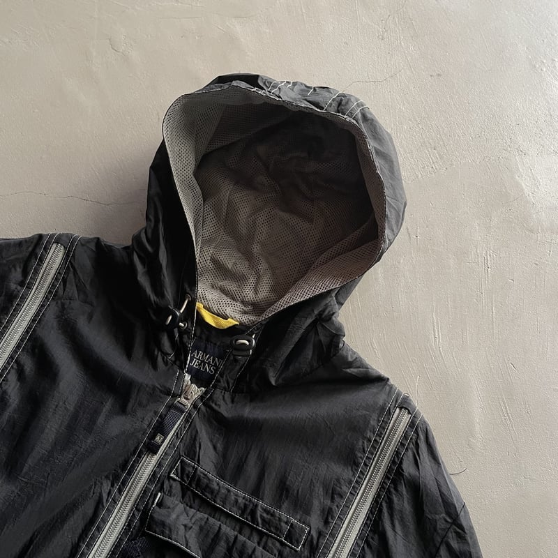 90s~ Armani Jeans design zip nylon foodie | sui