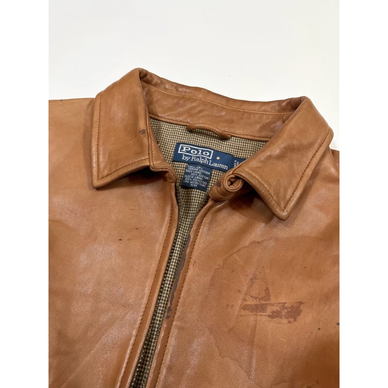 90s Ralph Lauren LEATHER JACKET Size L | KORDS