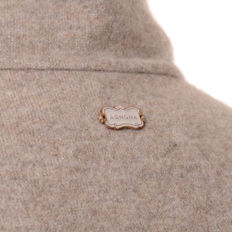 アニオナ AGNONA ダブル一枚仕立てコート カシミア ベージュ | YOKOAUNTY