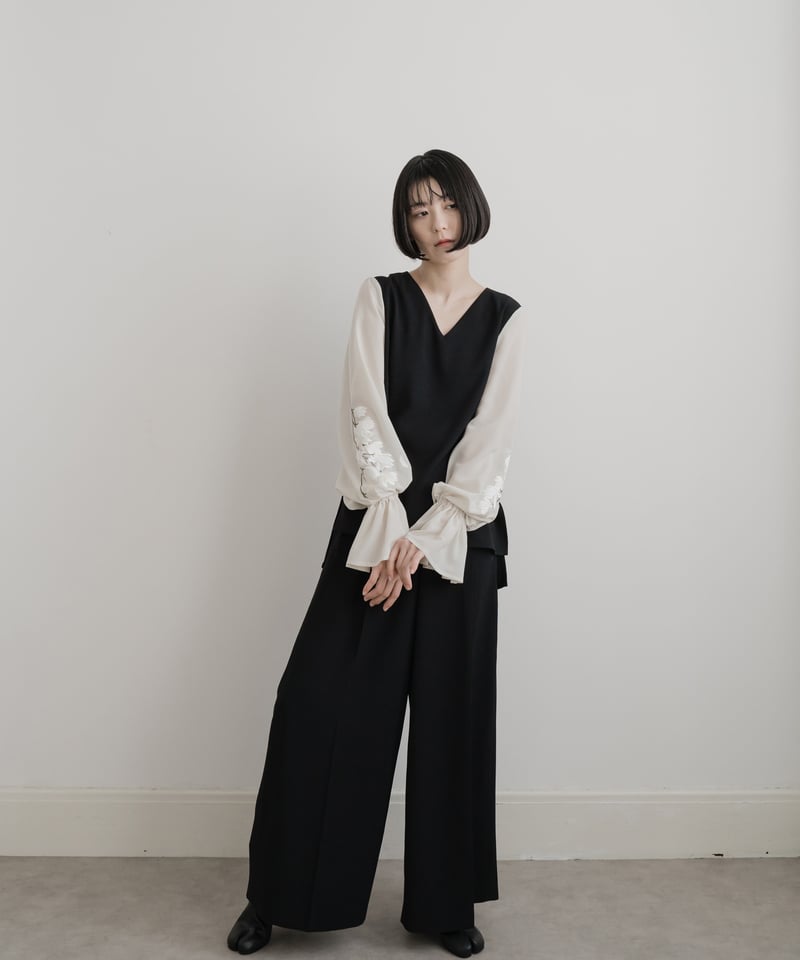 花を着るセットアップ 〈ブラウス〉【白木蓮】 | iCONOLOGY