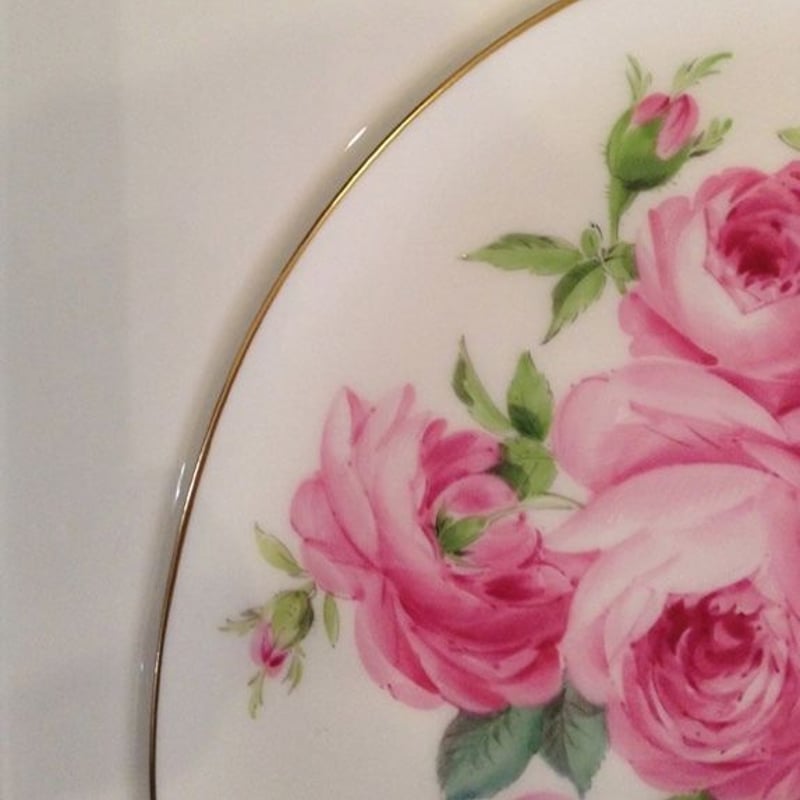 マイセン】陶板画・白い薔薇 マイセン】陶板画・白い薔薇