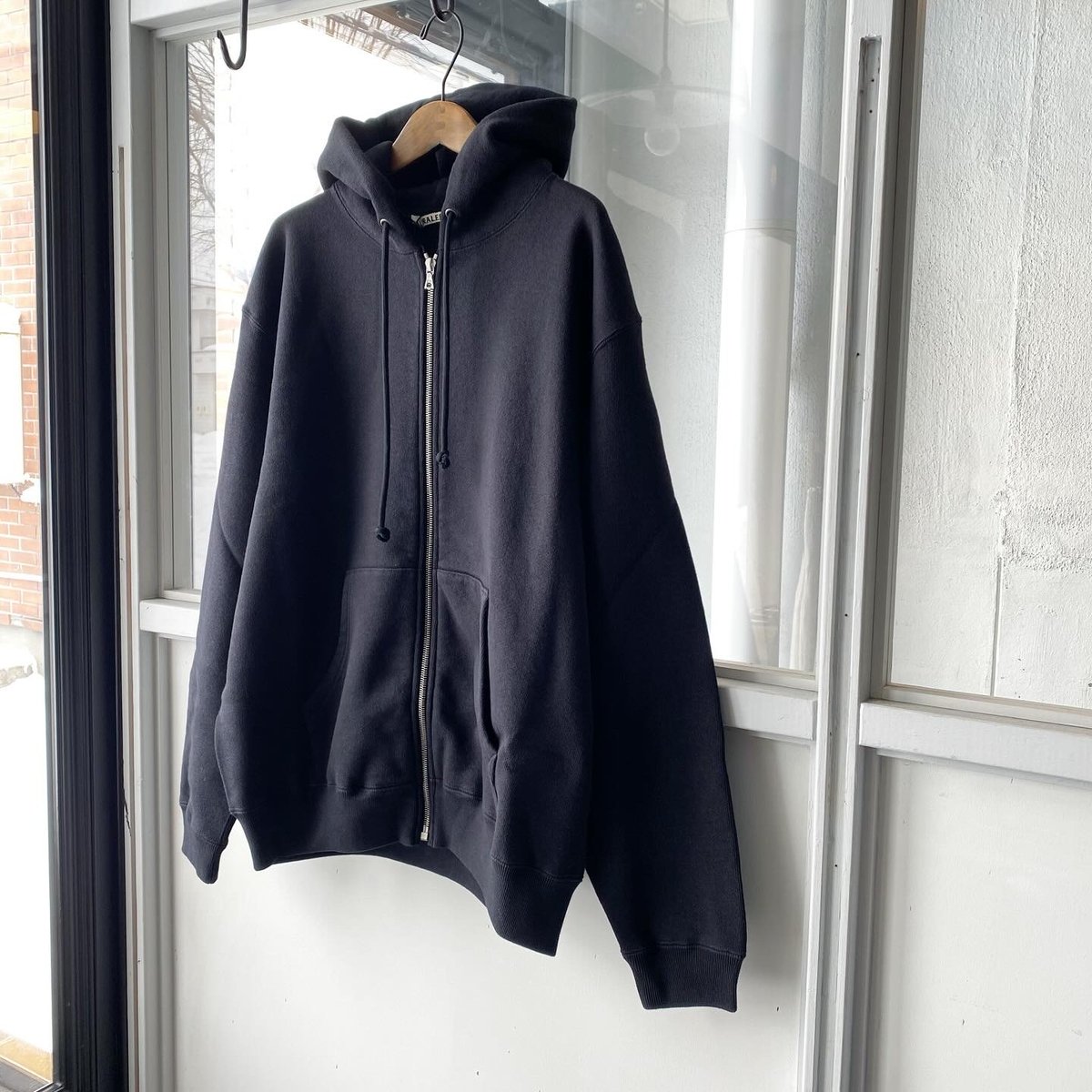 AURALEE HEAVY BD SWEAT ZIP PARKA | Less Higash