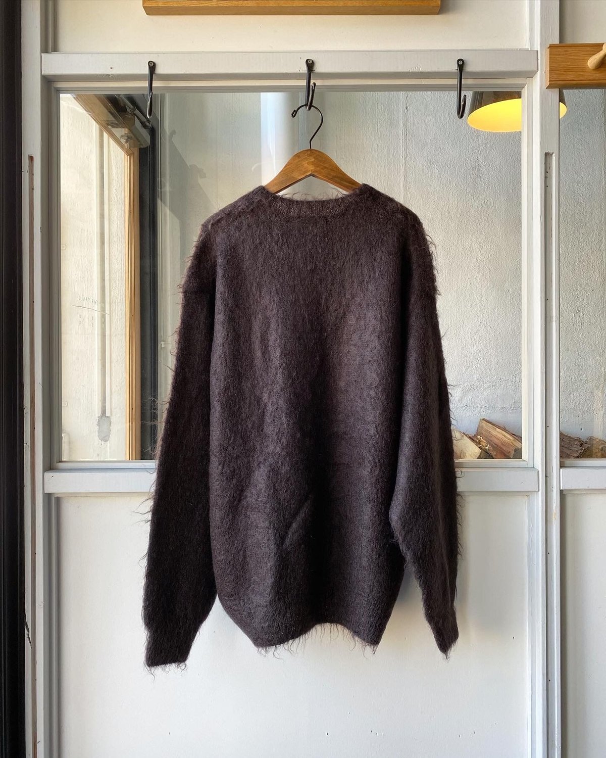 AURALEE BRUSHED SUPER KID MOHAIR KNIT P/O | L