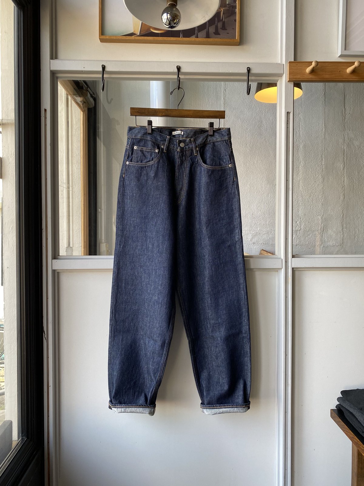 AURALEE HARD TWIST DENIM WIDE PANTS | Less H