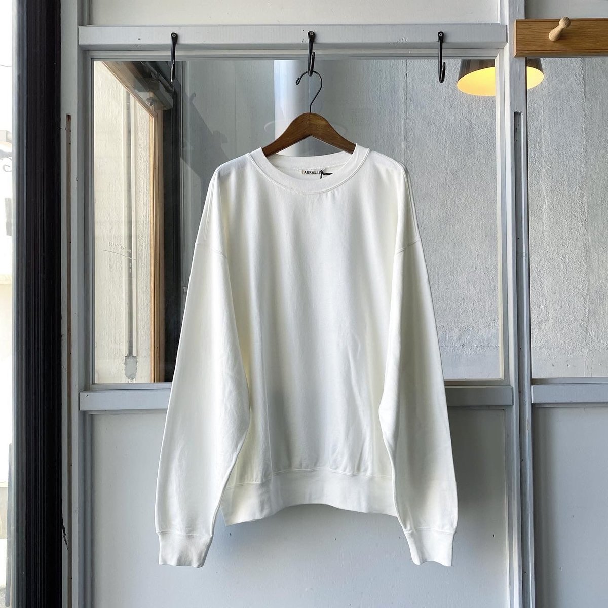 AURALEE SUPER HIGH GAUGE SWEAT BIG P/O (Mens) A