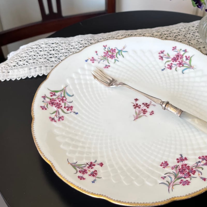 ○po-93/1870年代 MINTON ミントンの手描きのプレート | PISKEY -イギ