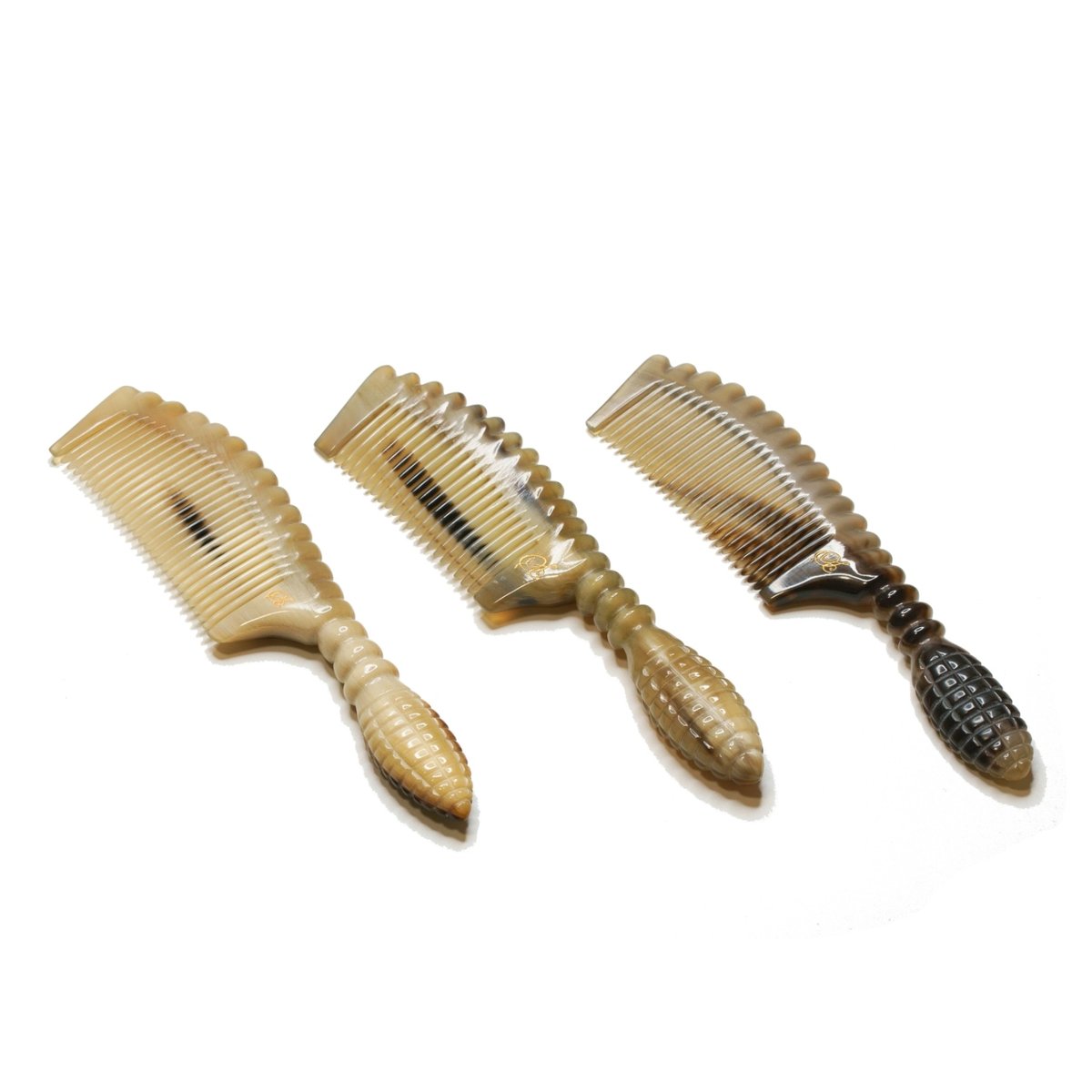 シープホーンコーム ポケットタイプハンドル付き ナチュラルホーン