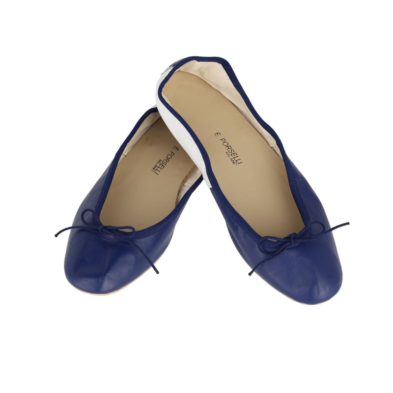 web限定]Porselli ポルセリ コンビネーションバレエシューズ marino | p