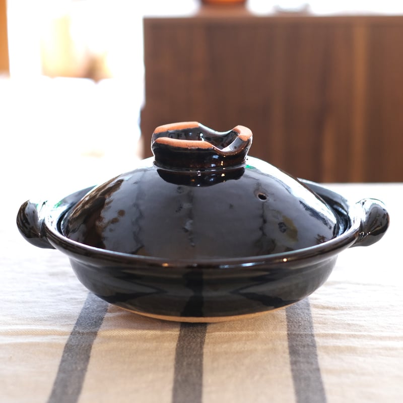 土楽窯 / 黒鍋 8寸（1～2人用） | mother duck ONLINE STORE