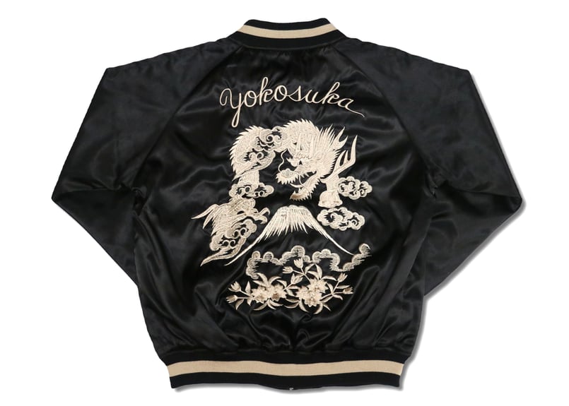 三笠謹製 オリジナルスカジャン 花龍 薄手 日本製 横須賀 ドブ板通り