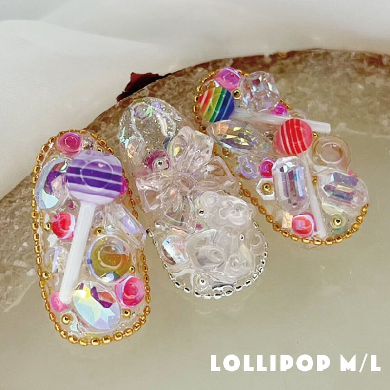 KiraNail ロリポップパーツ L/M 10個入（カラーランダム） | Kira Nail