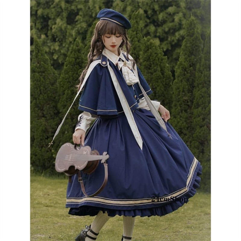 魔法学園風ケープ付きロリータセットアップ：ブラウス opf149 | 可愛い