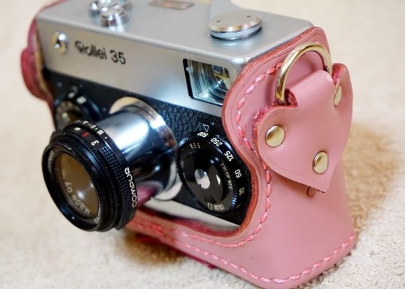 Rollei35 ローライ35 カメラケース＜ハートフルピンク＞ 0107 | くら