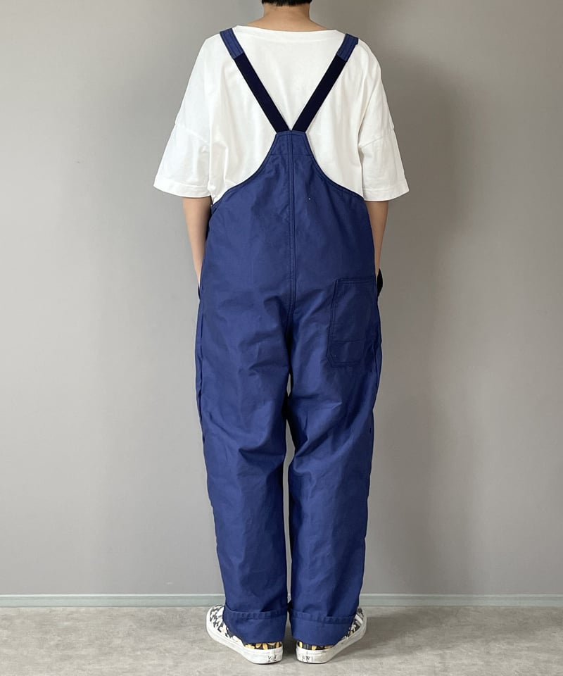 □フレンチワークオーバーオール□グルカコットンツイル◾️インク