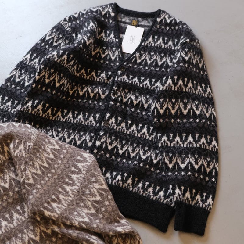 BATONER Men MOHAIR JAQURD CARDIGAN BN-22FM-051